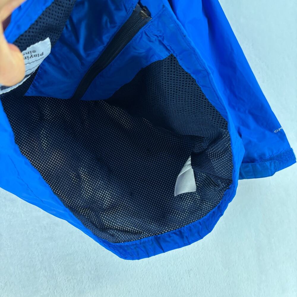 Columbia Windbreaker Rain Jacket Kids Blue Medium (10/12) Hooded - Picture 6 of 13
